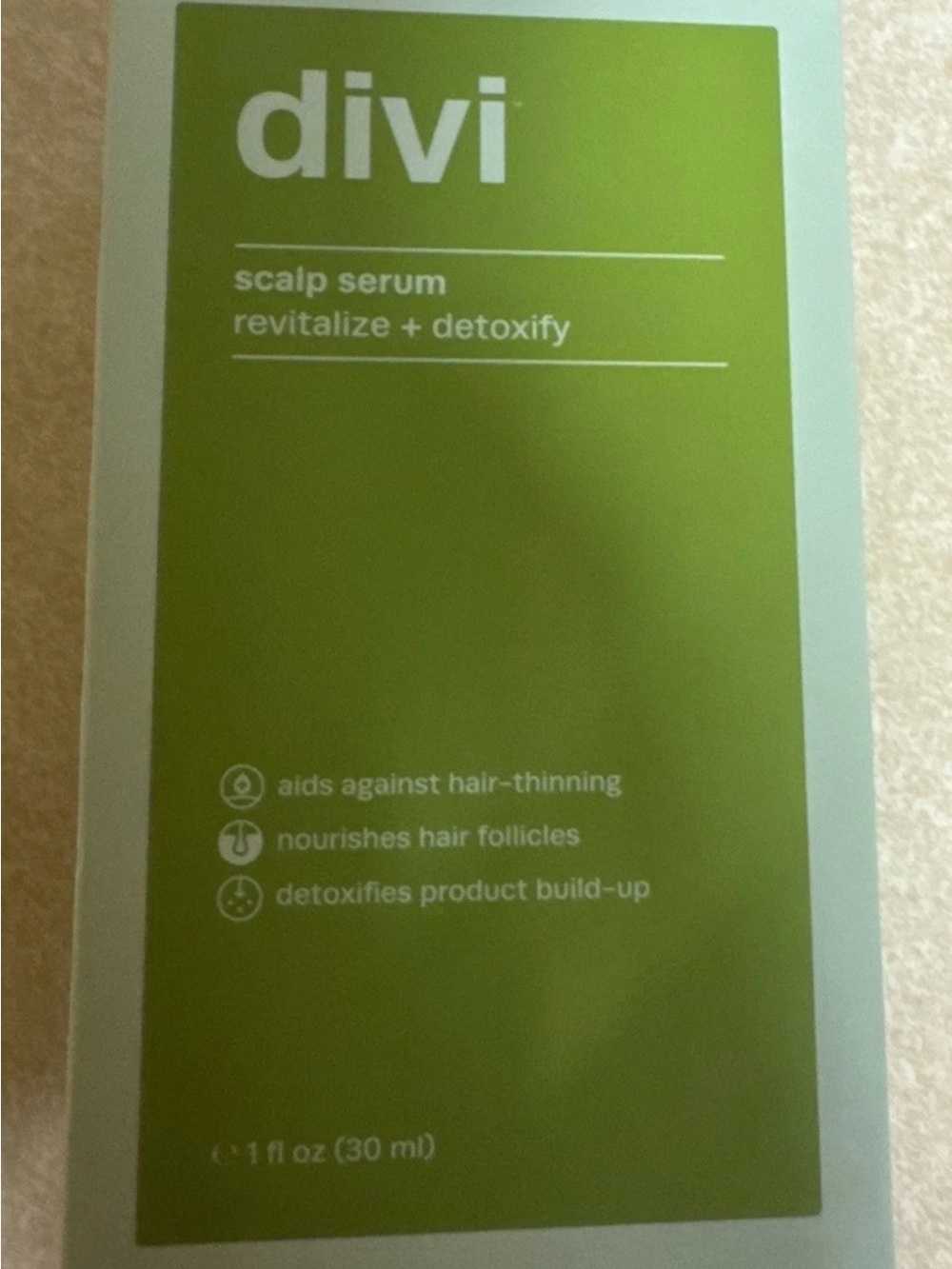 Divi Scalp Serum: Revitalize & Detoxify, For Thinning Hair - 30mL - NIB